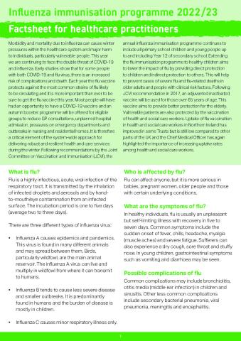 Flu factsheet