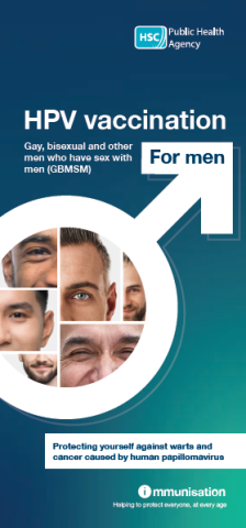 Cover of leaflet showing segmented smiling man's face