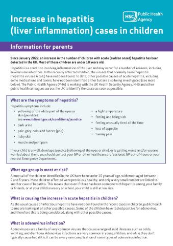 Hepatitis in children image