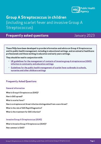 cover of Group A Strep FAQs
