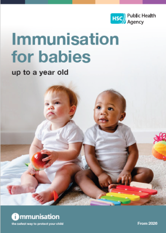 image of leaflet on immunisation for babies up to a year old