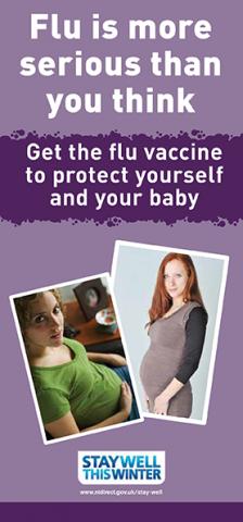Cover of pregnant women's flu leaflet