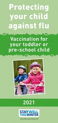Cover of preschool children's flu leaflet