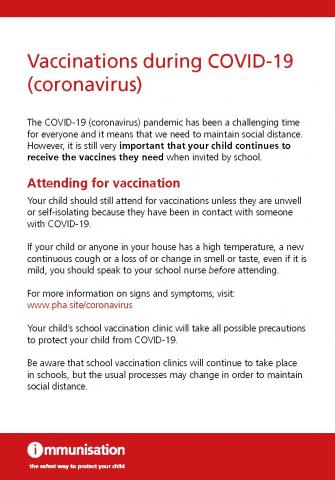 Vaccinations during covid