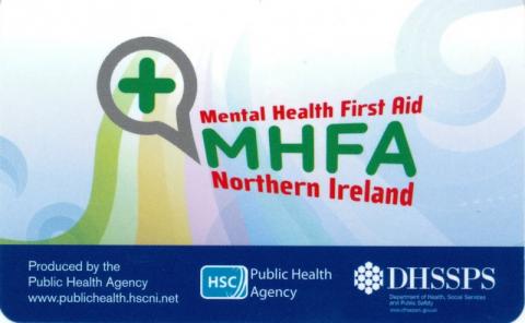 Mental Health First Aid Northern Ireland wallet card