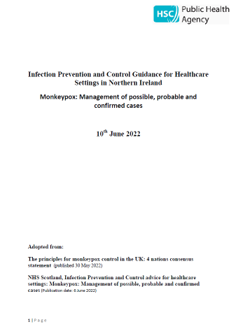Monkeypox guidance cover