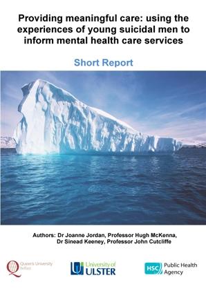 Providing meaningful care: using the experiences of young suicidal men to inform mental health care services