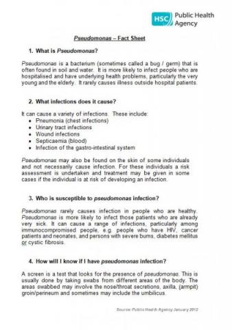 Pseudomonas - Fact Sheet