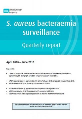 S. aureus surveillance quarterly report: April-June 2015
