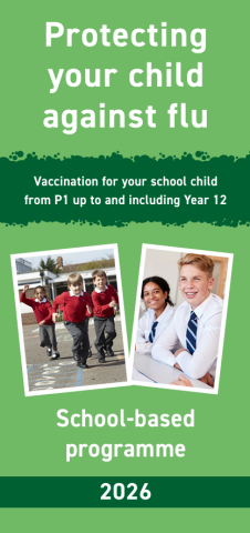 flu vaccine for school children leaflet