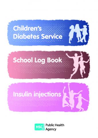 Cover of diabetes log book for insulin injections