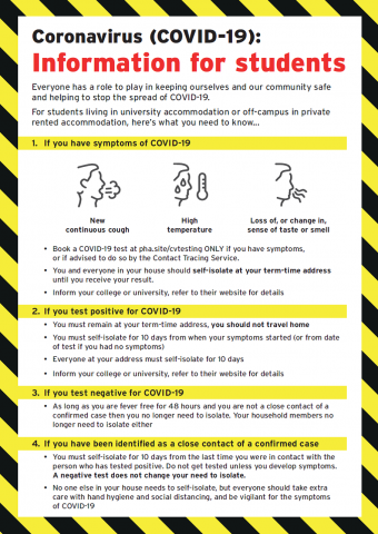 COVID-19 information for students