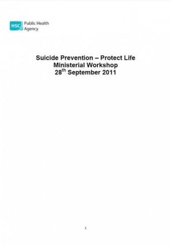 Suicide prevention - Protect Life - Ministerial workshop report