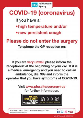 COVID-19 poster for GPs