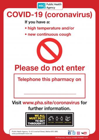 COVID-19 poster for pharmacies