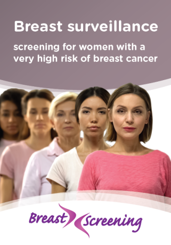 Cover of leaflet for women with a very high risk of breast cancer