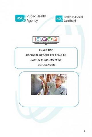 10,000 Voices Care in Your Own Home Regional Report 