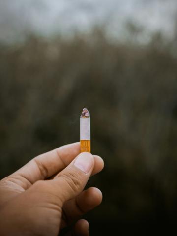 cigarette in hand
