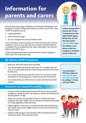 Cover of Information for parents and carers factsheet