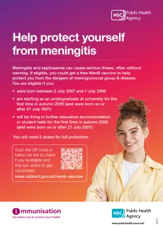 Image of MenB vaccination poster