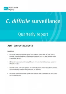 C. difficile and S. aureus quarterly reports