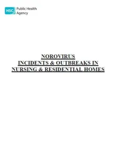 Norovirus incident outbreak pack for nursing and residential homes 