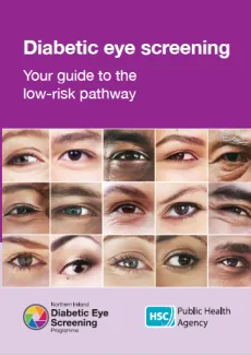 diabetic eye screening leaflet cover image showing an array of eyes