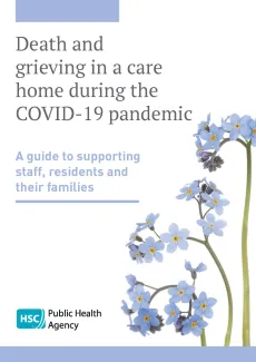 Cover of booklet on death and grieving in care homes
