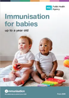 image of leaflet on immunisation for babies up to a year old