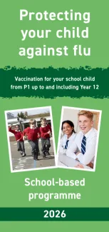 flu vaccine for school children leaflet