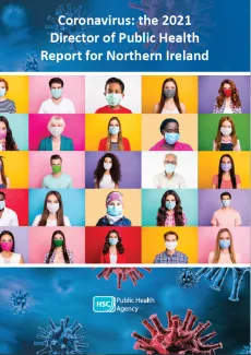 Cover of the 2021 Director of Public Health report showing a wide range of people wearing facemasks