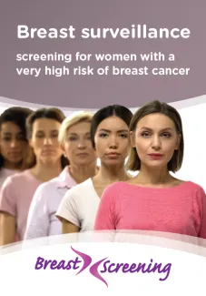 Cover of leaflet for women with a very high risk of breast cancer