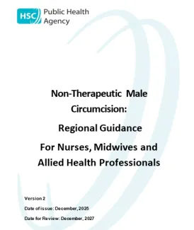 title page with PHA logo Non-therapeutic male circumcision 2025: regional guidance for nurses, midwives and allied health professionals