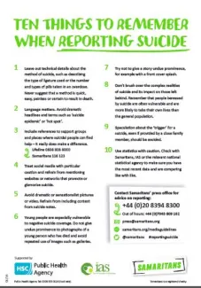 Reporting on suicide poster