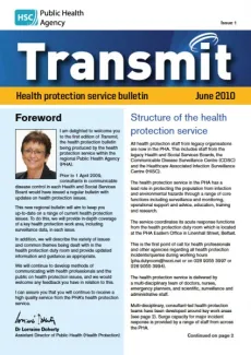 Transmit: Health protection service bulletin. 2010: Issue 1