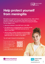 Image of MenB vaccination poster