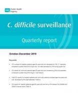 C. difficile surveillance quarterly report: October-December 2010