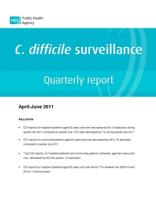 C. difficle surveillance quarterly report: April - June 2011