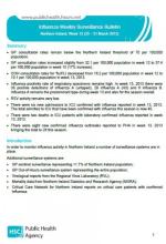 Influenza Weekly Surveillance Bulletin Northern Ireland, Week 13 (25 – 31 March 2013)