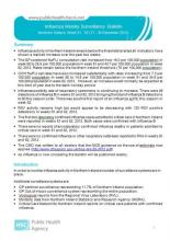 Influenza Weekly Surveillance Bulletin, Northern Ireland, Week 51-52 (17- 30 December 2012) 