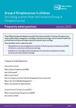 cover of Group A Strep FAQs