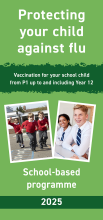 Cover of the leaflet Protecting your child against flu 2025
