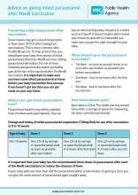 Cover image of MenB and paracetamol factsheet for healthcare professionals