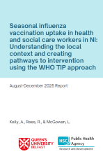 seasonal influenza vaccine uptake title page