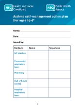 Asthma self-management action plan