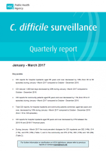 C.difficile surveillance report quarter January-March 2017