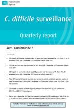 C.difficile surveillance report quarter July-September 2017