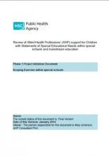 Project Initiation Document Phase One: Scoping Exercise within special schools