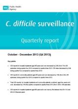 C. difficile and S.aureus bacteraemia surveillance quarterly reports