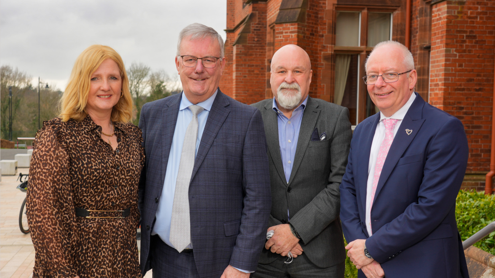 Heather Reid Interim Director of Nursing, Midwifery and AHPs at the PHA, Health Minister Mike Nesbitt, Colin Coffey Chair, PHA and Aidan Dawson CEO, PHA